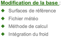 Modification de la base Modification de la base