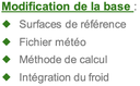 Modification de la base Modification de la base